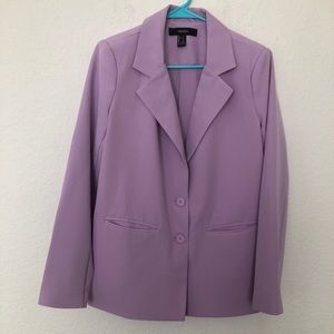 Forever 21 Women's Lilac Two Button Collar Blazer